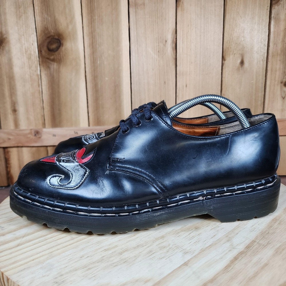 Tredair Good‎ Evil Shoes Mens 12 USA 11 UK Black Oxford Sneakers Made In England